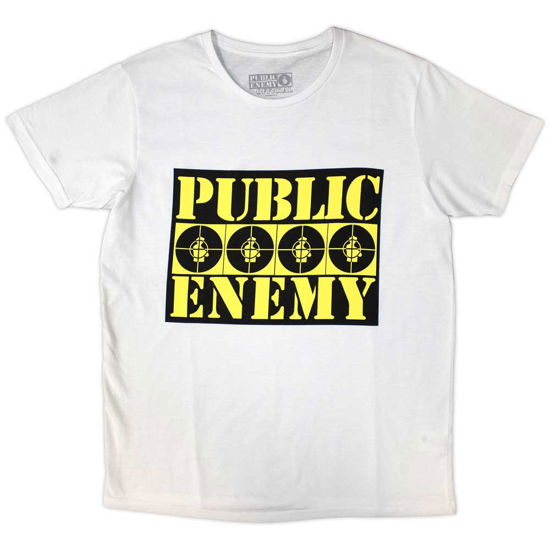 Cover for Public Enemy · Public Enemy Unisex T-Shirt: Four Logos (T-shirt) [size L] [White - Unisex edition]