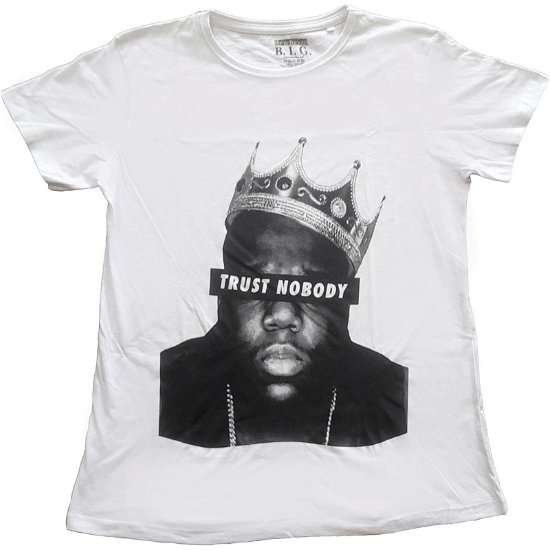 Biggie Smalls Ladies T-Shirt: Trust Nobody (12) - Biggie Smalls - Merchandise -  - 5056561036175 - 