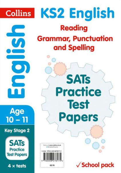 Cover for Collins KS2 · KS2 English Reading, Grammar, Punctuation and Spelling SATs Practice Test Papers (School pack): 2018 Tests Shrink-Wrapped School Pack - Collins KS2 SATs Practice (Paperback Book) (2018)