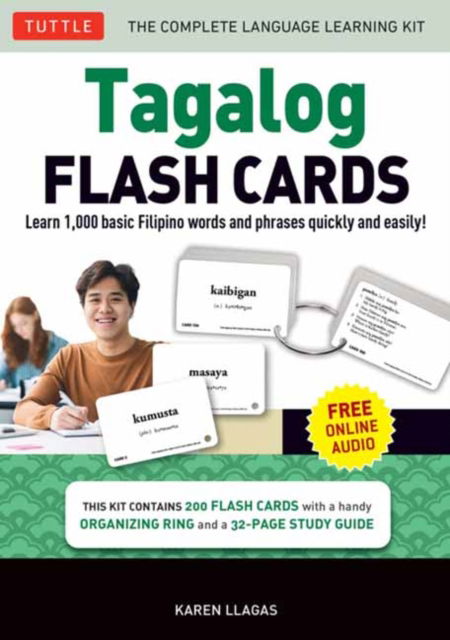 Tagalog Flash Cards Kit: Learn 1,000 Basic Filipino Words and Phrases Quick and Easily! (Free Online Audio Recordings) - Tuttle Flash Cards - Karen Llagas - Andet - Tuttle Publishing - 9780804858175 - 3. juli 2025