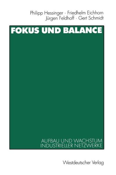 Cover for Philipp Hessinger · Fokus und Balance (Paperback Book) [2000 edition] (2000)