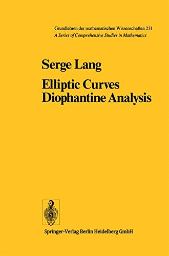 Cover for S. Lang · Elliptic Curves (Book) [Softcover reprint of the original 1st ed. 1978 edition] (2010)