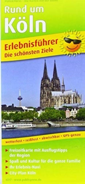 Around Cologne, adventure guide with map 1:150,000 (Kort) (2018)