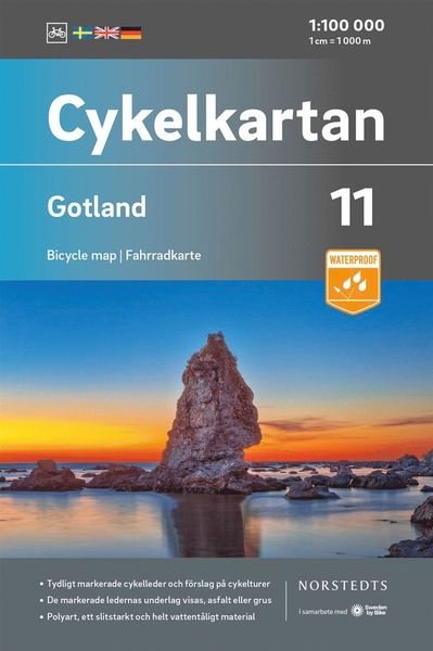 Cover for Norstedts · Cykelkartan: Gotland (Hardcover bog) (2020)