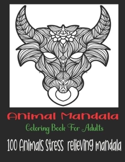 Cover for Lenoox Wonderful Mandala · Animal Mandala Coloring Book For Adults, 100 Animals Stress relieving mandala (Paperback Book) (2020)