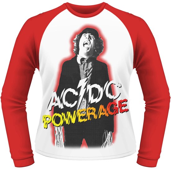 Cover for AC/DC · Powerage Baseball Longsleeve White / Red (T-shirt) [size L] (2015)