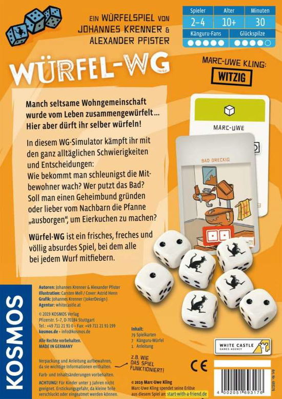 Cover for Marc-Uwe Kling:Würfel-WG (Spiel) (Book)