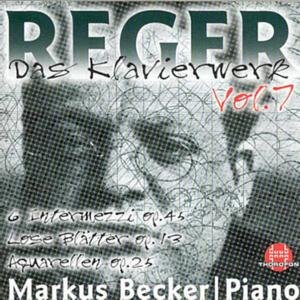 Cover for Reger / Becker · Complete Piano Works 7 (CD) (2000)