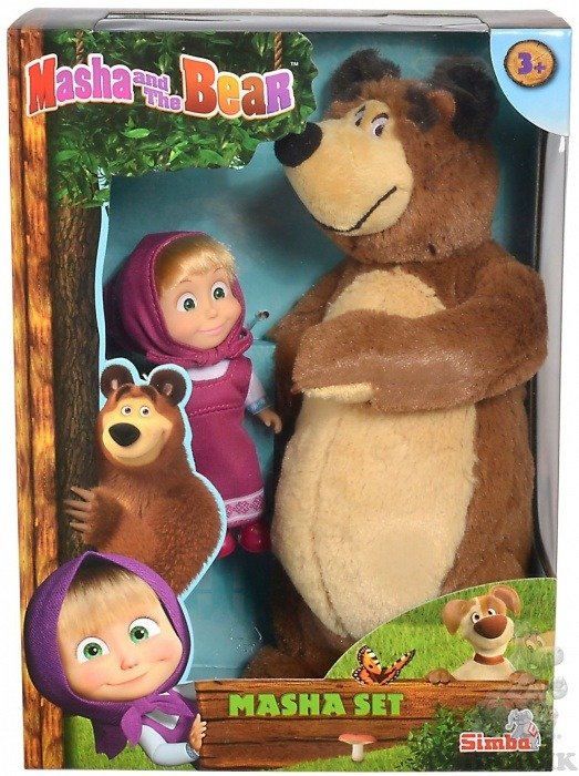 Cover for Simba · Masha and The Bear - 12cm Doll with 25cm Plush Bear (PLUSH) (2024)