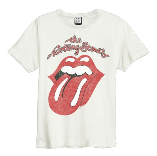 Rolling Stones Vintage Tongue Amplified Xx Large Vintage White T Shirt - The Rolling Stones - Merchandise - AMPLIFIED - 5054488347176 - 