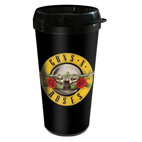 Guns N' Roses Travel Mug: Logo (Plastic Body) - Guns N' Roses - Produtos - Bravado - 5055295379176 - 5 de novembro de 2014