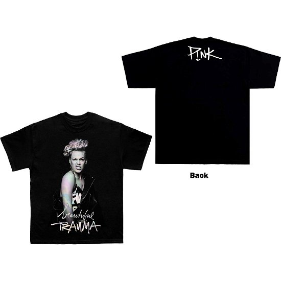 Pink Unisex T-Shirt: Wink (Back Print) - Pink - Produtos -  - 5056737205176 - 