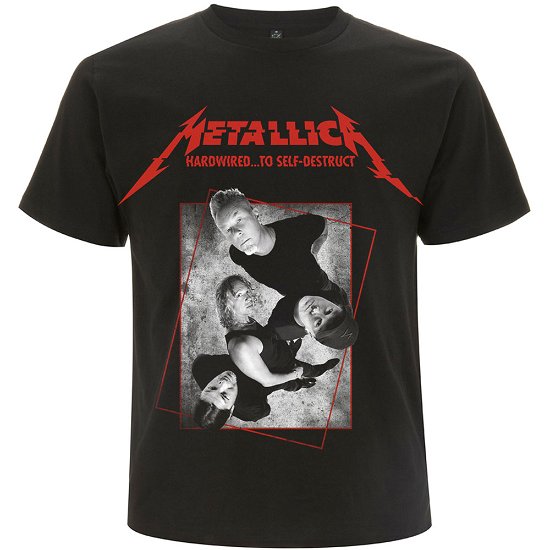 Metallica Unisex T-Shirt: Hardwired Band Concrete - Metallica - Fanituote - MERCHANDISE - 5060489503176 - perjantai 27. joulukuuta 2019