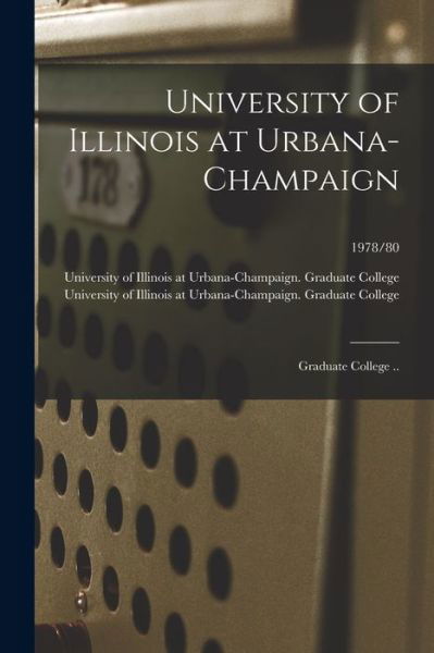 Cover for University of Illinois at Urbana-Cham · University of Illinois at Urbana-Champaign (Paperback Bog) (2021)