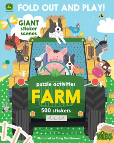 Cover for Cottage Door Press · John Deere Kids Farm: 500 Stickers and Puzzle Activities (Paperback Book) (2022)