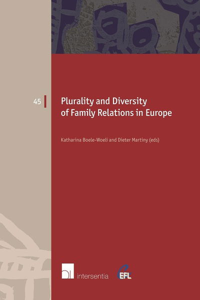 Cover for Katharina Boele-Woelki · Plurality and Diversity of Family Relations in Europe - European Family Law (Paperback Book) (2019)