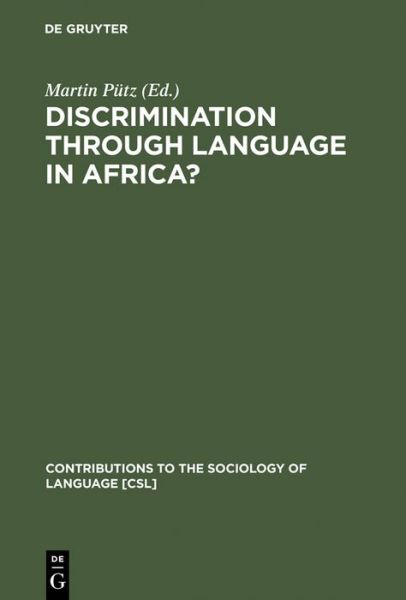 Cover for Martin Putz · Discrimination through Language in Afri (Book) (1995)