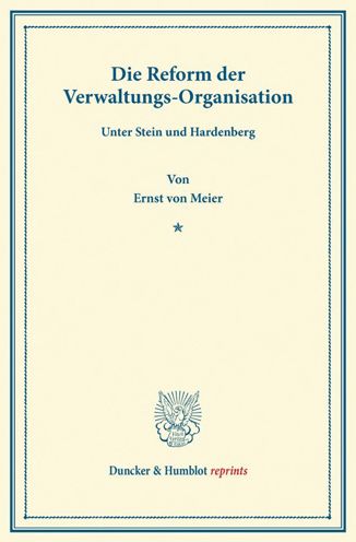 Cover for Meier · Die Reform der Verwaltungs-Organi (Book) (2013)