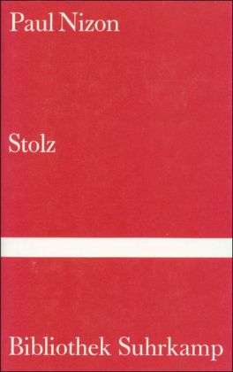 Cover for Paul Nizon · Bibl.suhrk.0617 Nizon.stolz (Book)