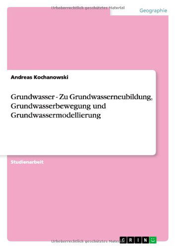 Cover for Kochanowski · Grundwasser - Zu Grundwasse (Buch) [German edition] (2011)