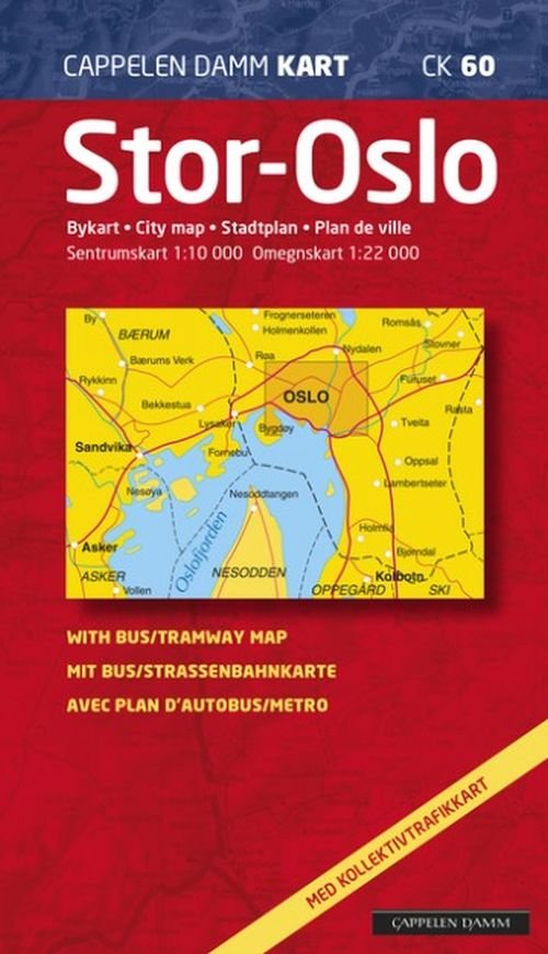 Cover for Cappelen Damm · CK: Stor-Oslo : bykart = city map = Stadtplan = plan de ville (Hardcover Book) (2018)
