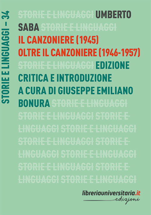 Cover for Umberto Saba · Il Canzoniere (1945)-Oltre Il Canzoniere (1946-1957). Ediz. Critica (Book)