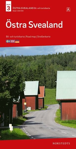Cover for Norstedts · Bil- &amp; turistkartan: Östra Svealand : bil- och turistkarta - road map - Straßenkarte (Hardcover Book) (2018)