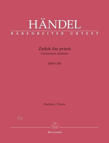 Cover for Handel · Zadok the Priest, Partitur (Buch)