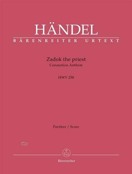 Cover for Handel · Zadok the Priest, Partitur (Book)