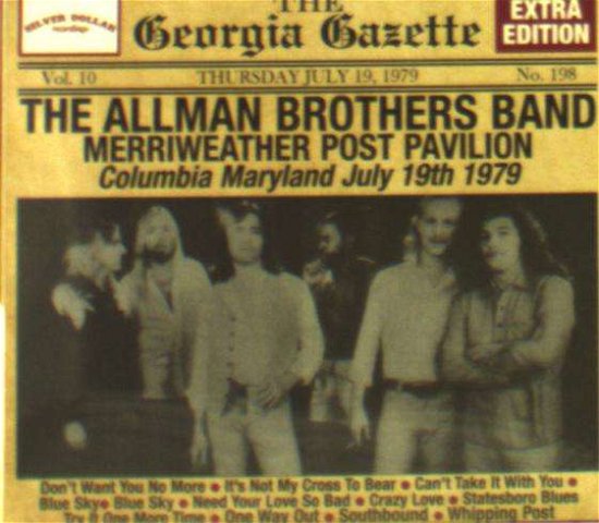Cover for Allman Brothers Band · Merriweather Post Pavilion, 19th July 19 (CD) (2017)