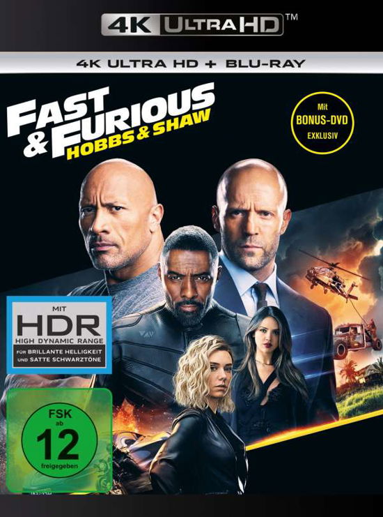 Cover for Dwayne Johnson,jason Statham,idris Elba · Fast &amp; Furious: Hobbs &amp; Shaw (4K Ultra HD) (2019)