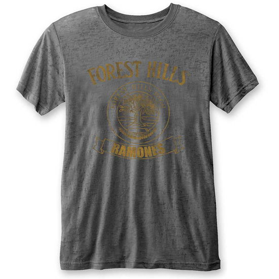 Ramones Unisex T-Shirt: Forest Hills (Burnout) - Ramones - Produtos - Merch Traffic - 5055979984177 - 