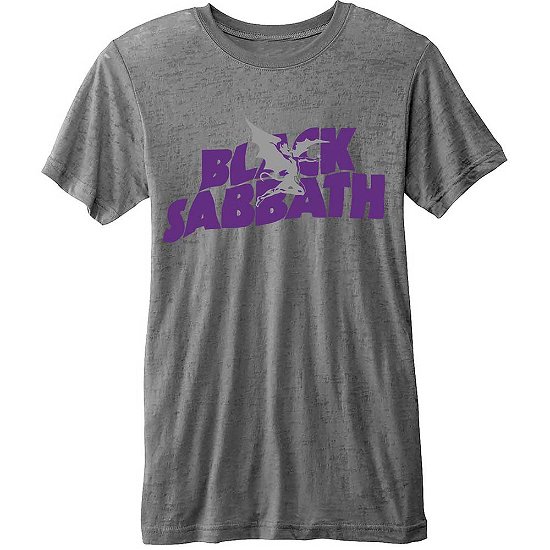 Black Sabbath Unisex T-Shirt: Logo & Daemon (Burnout) - Black Sabbath - Merchandise -  - 5056561032177 - 