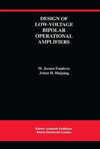 Cover for M. Jeroen Fonderie · Design of Low-Voltage Bipolar Operational Amplifiers - The Springer International Series in Engineering and Computer Science (Hardcover Book) [1993 edition] (1993)