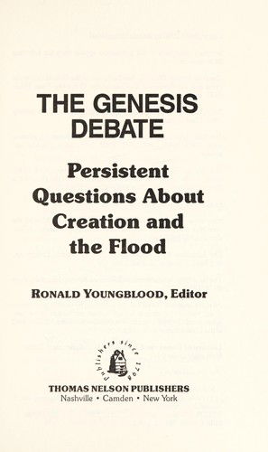 Cover for Ronald F. Youngblood · The Genesis Debate: Persistent Questions About Creation and the Flood (Hardcover Book) (1986)