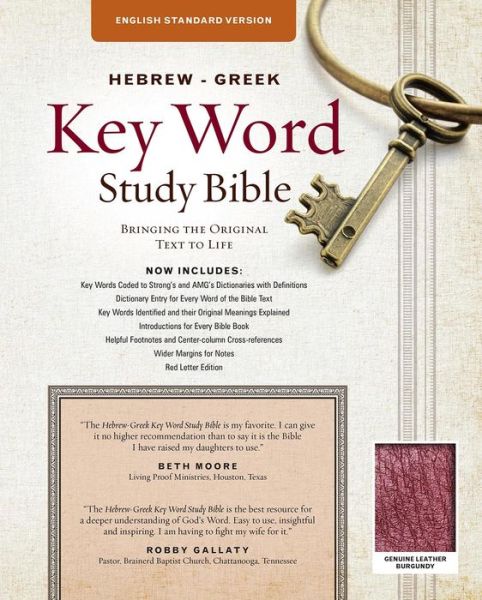 Cover for Amg Publishers · Hebrew-greek Key Word Study Bible-esv: Key Insights into God's Word (Leather Book) [Burgundy] (2013)