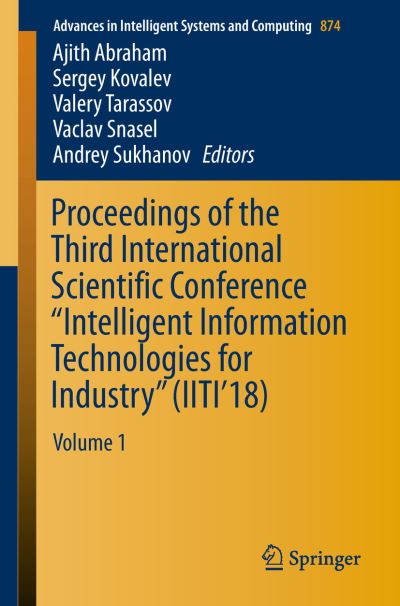 Cover for Proceedings of the Third International Scientific Conference Intelligent Inform (Book) [1st ed. 2019 edition] (2018)