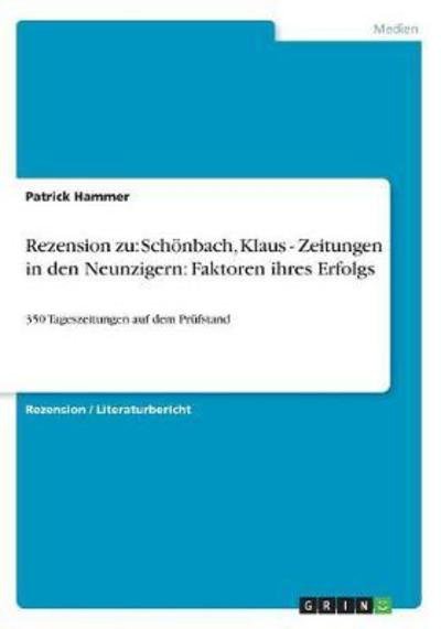 Cover for Hammer · Rezension zu: Schönbach, Klaus - (Bog)