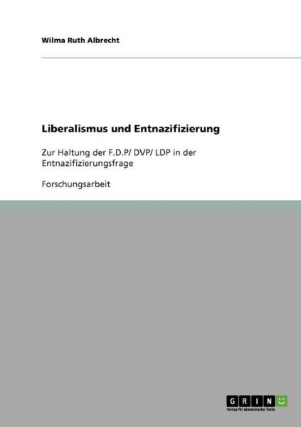 Cover for Albrecht · Liberalismus und Entnazifizier (Book) [German edition] (2013)
