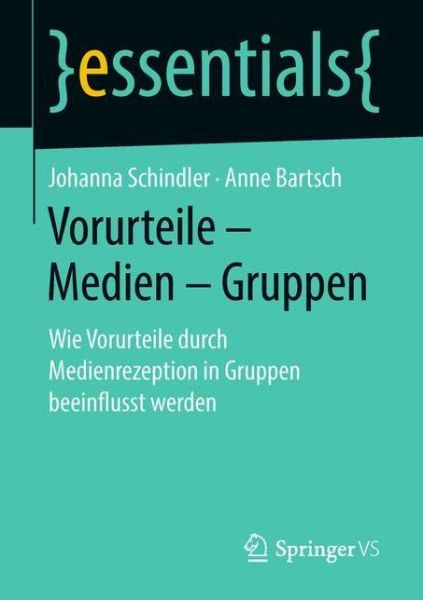 Cover for Schindler · Vorurteile Medien Gruppen (Book) [1. Aufl. 2019 edition] (2018)