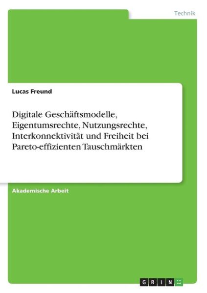 Cover for Freund · Digitale Geschäftsmodelle, Eigen (Book)