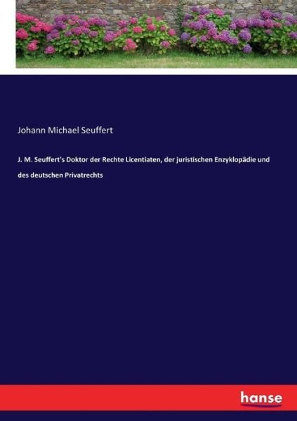 Cover for Seuffert · J. M. Seuffert's Doktor der Re (Buch) (2017)