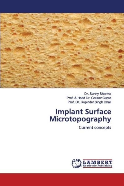 Cover for Sharma · Implant Surface Microtopography (Buch) (2020)