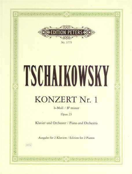 Piano Concerto No. 1 in B flat minor Op. 23 - Tschaikowsky - Bøger - Edition Peters - 9790014018177 - 12. april 2001
