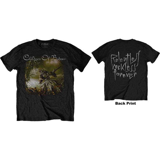 Children Of Bodom Unisex T-Shirt: Relentless (Back Print) - Children Of Bodom - Merchandise -  - 9950670692177 - 