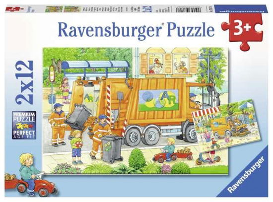 Unterwegs mit Müllabfuhr und Kehrmaschi - Ravensburger - Książki - Ravensburger - 4005556076178 - 26 lutego 2019