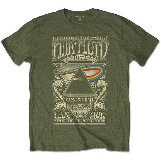 Cover for Pink Floyd · Pink Floyd Unisex Tee: Carnegie Hall Poster (CLOTHES) [size S] [Green - Unisex edition]