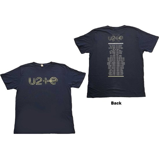 U2 Unisex T-Shirt: I+E 2015 Tour Dates (Ex-Tour & Back Print) - U2 - Koopwaar -  - 5056561051178 - 