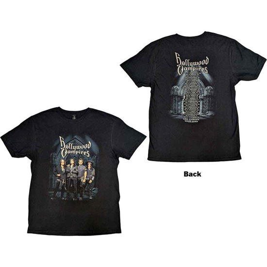 Hollywood Vampires Unisex T-Shirt: Graveyard (Back Print) - Hollywood Vampires - Merchandise -  - 5056737201178 - 
