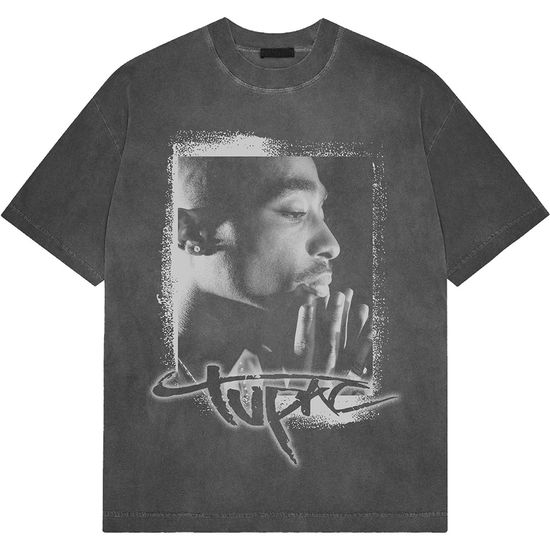 Tupac · Tupac Unisex Stone Wash T-Shirt: Spray Photo (T-shirt) [size S] (2024)